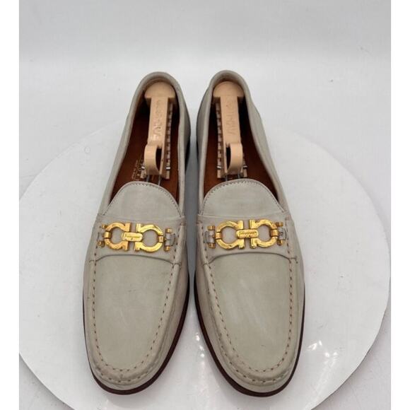 NWOT Salvatore Ferragamo Sport suede Gancini blue Horse Bit Driving loafer 10 B - Picture 9 of 10